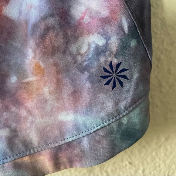 Athleta Girl All Play Shorts Girls L (12) Tie Dye Elastic Waistband Drawstring - Picture 9 of 13
